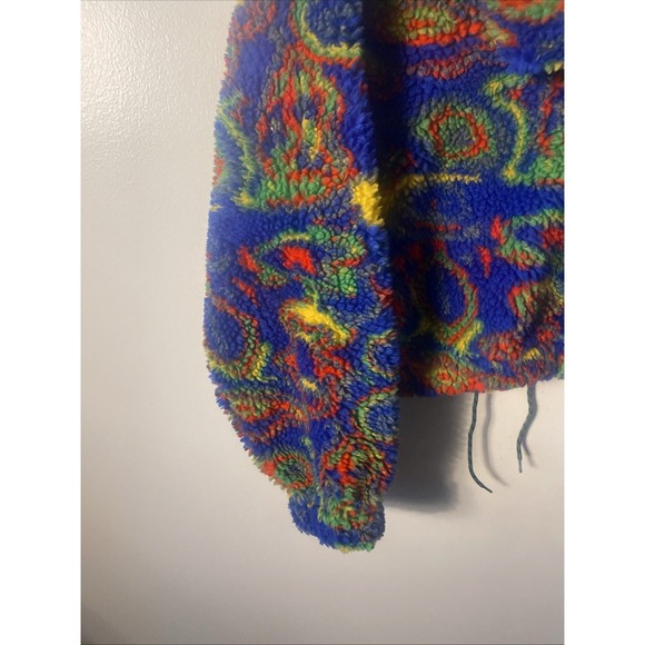 Dolls Kill Basic Pleasures Mode Fantasia Borg Trippy Print Fleece Zip up Jacket - Picture 10 of 11